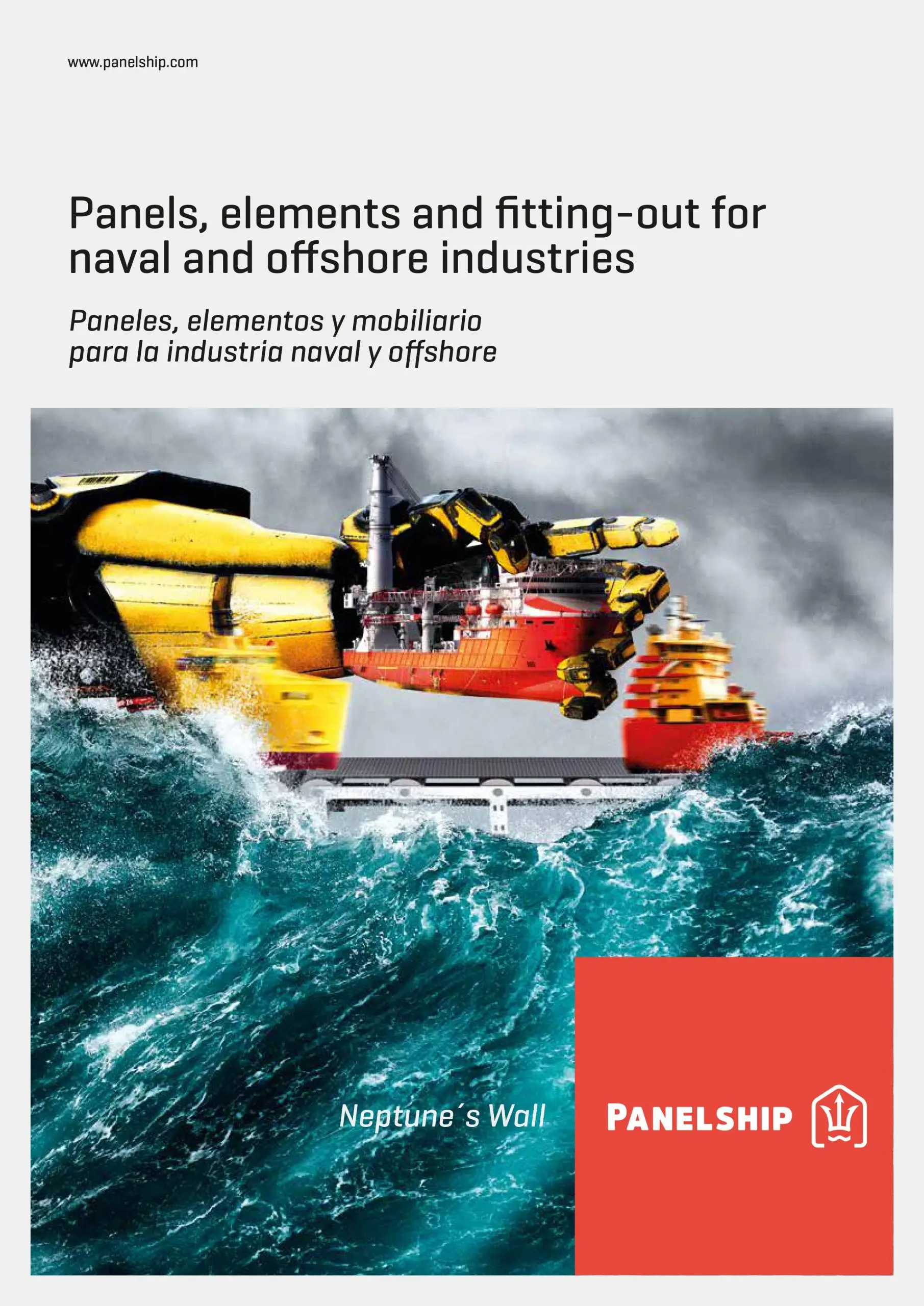 Naval and offshore industry promotional image.